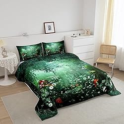Erosebridal Magic Comforter Set Twin Size, Mushroom