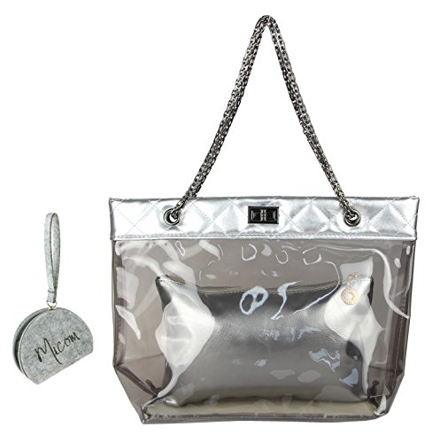 Micom 2015 candy color quilting chain large clear tote …