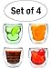 Curva Artisan Series Double Wall Beverage Glasses and Tumblers – Set of 4 Unique 8 oz Thermo Insulated Drinking Glasses