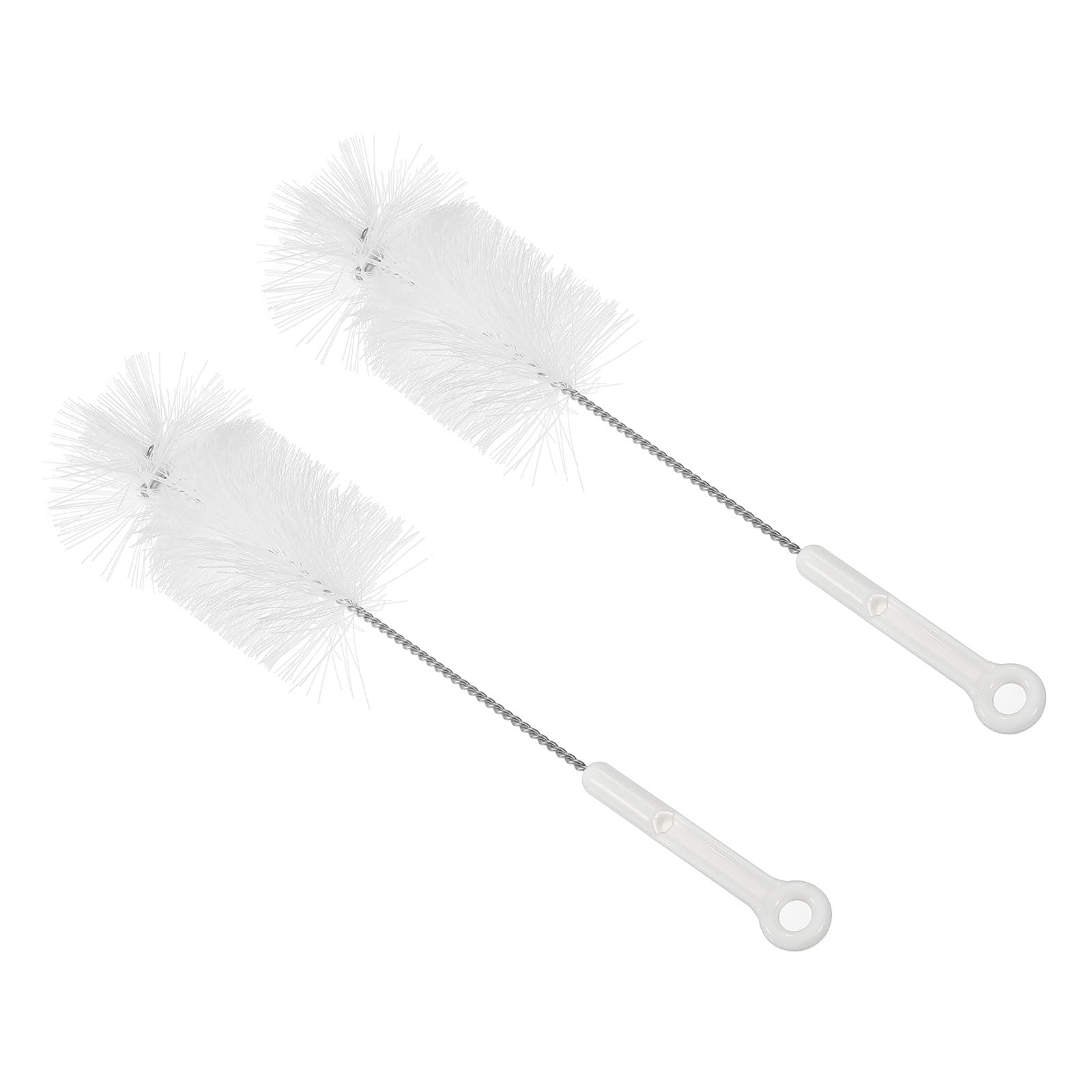 PATIKIL 14" Water Bottle Brush, 2 Pcs Stainless Steel Water Bottle Scrubbing Brush Long Handle Cleaning Scrub Brush for Kitchen Pots, White