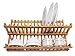 Dish Rack Collapsible Dish Drainer Bamboo Plate Rack Drying Rack
