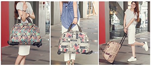 Jeemiter Color stripe Luggage 23" Rolling Duffle trolley bag travel tote Carry-On - Thumbnail 5