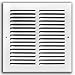 6"w X 4"h Steel Return Air Grilles - Sidewall and Ceiling - HVAC Duct Cover - White [Outer Dimensions: 7.75"w X 5.75"h]