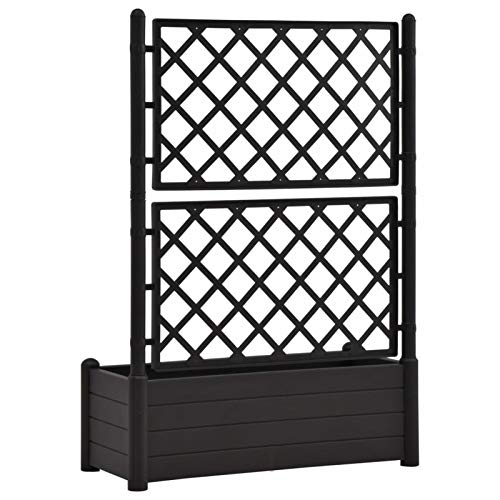 Festnight Pflanzkübel mit Spalier Gitterblumenschlitz Pflanzkasten Pflanzkübel eingebaute Gitter Biete 100x43x142 cm PP… – Bild 6