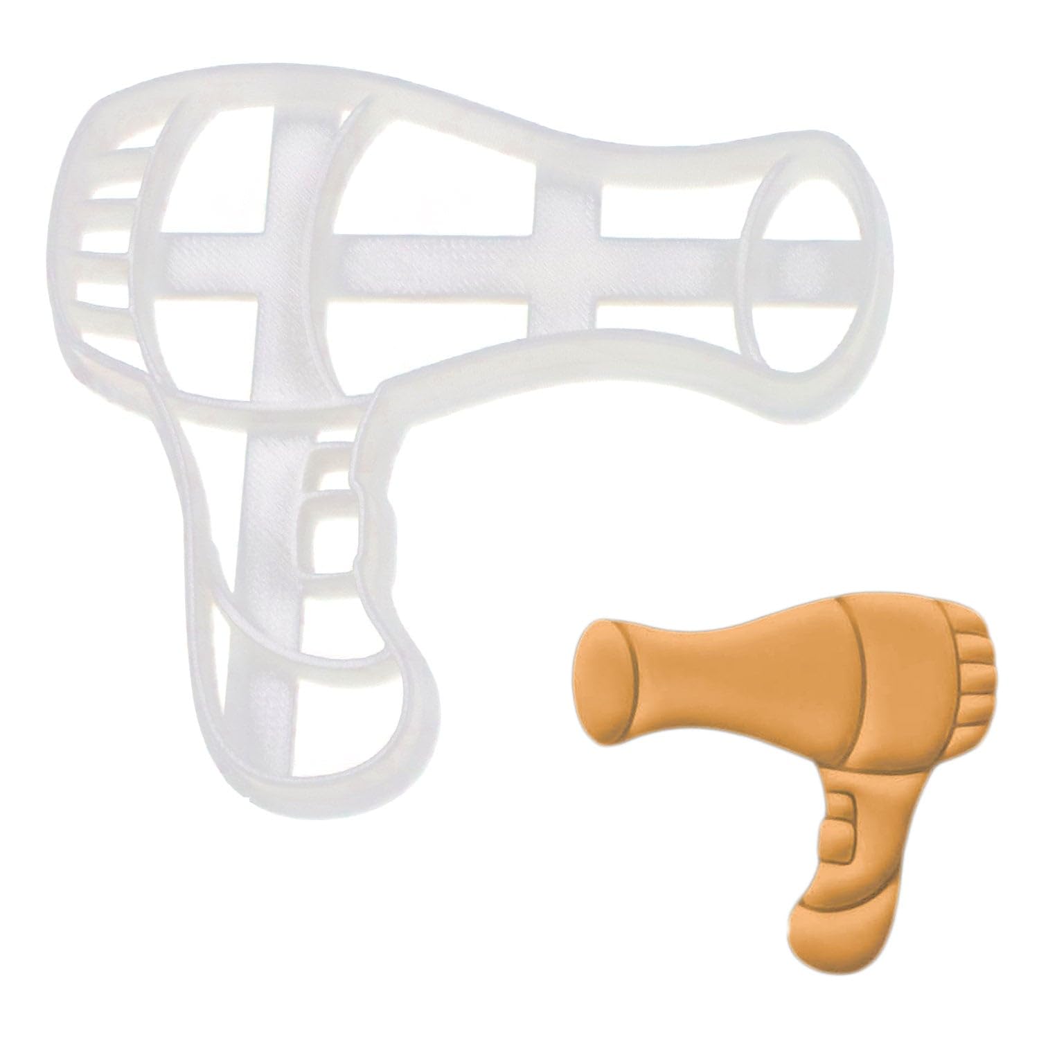 BAKERLOGY Hairdryer Cookie Cutter - Detailed Biscuit Cutter Design for Baking and Crafts, Ideal on Fondant, Dough, Clay