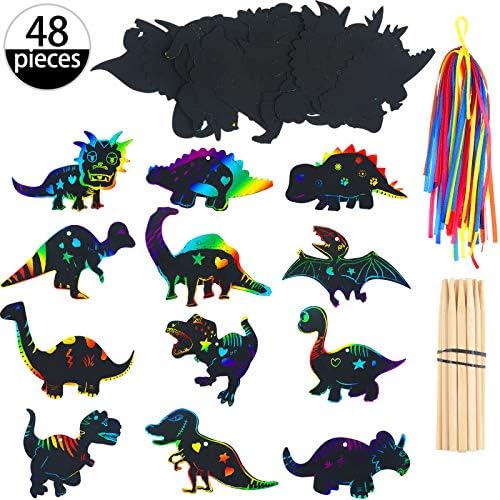 Kit De Arte Rascable Halloween | 48 Láminas Con Dibujos, Cintas Y Lápices - Manualidad Infantil Divertida