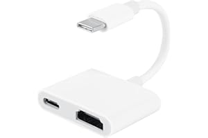 USB-C to HDMI Adapter, 4k@60hz for iPhone 15/16/17 Type-C to HDMI Adapter with 100W Fast Charging Compatible with iPhone iPad