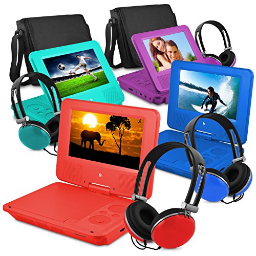 Ematic 7" Portable DVD Player with Matching Headphones and Bag