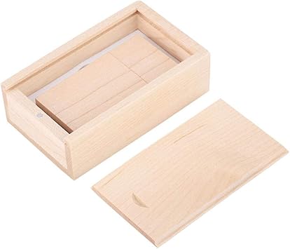 Diyeeni Memoria USB portátil, Disco Cuadrado de Madera de Arce 2.0 U con Caja de Madera,
