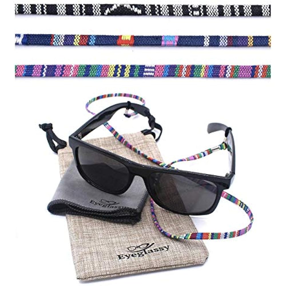 Sunglass Straps Eyewear Retainers Pack Of 3 + Bonuses Eyeglass Holder