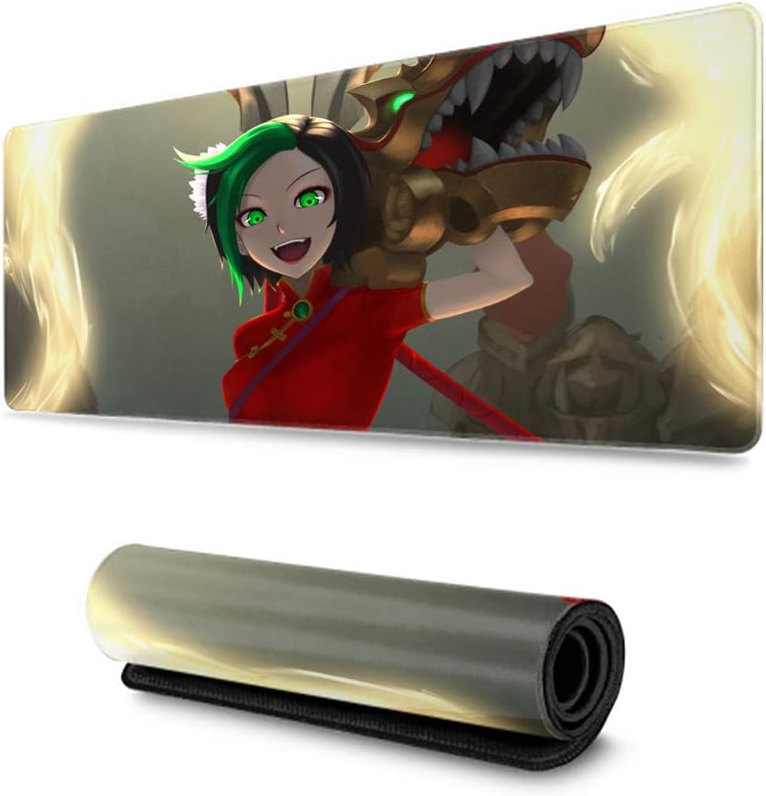 Extended Gaming Mouse Pad for League Legends Thick Large (29.5×15.7 Inch) Desk Mouse Pad Office & Home Anti-Fray (LOL Jinx)