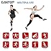 Cantop Compression Knee Pads Leg Sleeve Support Protector Sprots Brace for Volleyball Basketball Football, Sold as Pair (Black, S)