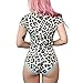 Littleforbig Adult Baby Diaper Lover (ABDL) Button Crotch Adult Baby Onesie - Rainbow Leopard Pattern