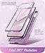 i-Blason Cosmo Full-Body Bumper Case for iPhone Xs (2018) / iPhone X (2017), Purple Glitter, 5.8
