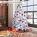 Goplus 8ft Artificial White Christmas Tree Xmas Pine Tree with Solid Metal Legs Perfect for Indoor and Outdoor Holiday Decoration
