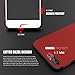 iPhone 7 Plus Case,Roybens [Skin-Friendly Series] Hybrid Rugged [Ultra Shockproof] Carbon Fiber Armor with [Ultra Smooth Texture] Back Cover for iPhone 7 Plus - Red