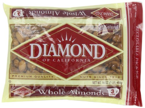 Diamond whole almonds, 1-pound package