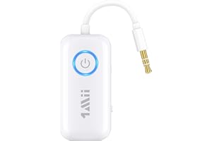 1Mii Bluetooth Transmitter Receiver for TV/Airplane/Gym to Wireless Headphones, Bluetooth 5.3 3.5mm AUX Audio Adapter for Hom