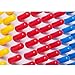 120 Pack Magnetic Map Push Pins in Assorted Colors (40 Each of Red,Blue,Yellow), Ideal for Map,Whiteboard,Refrigerator & More!
