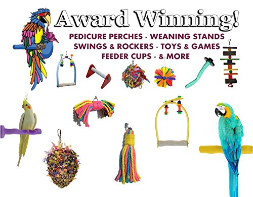 Sweet Feet and Beak Thermal-Lite Natural Patented Perch, Medium - Blue- Perfect for Keeping Your Bird's Feet and Beaks Healthy