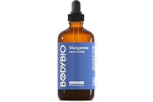 BodyBio - Liquid Manganese for Bone Health, Connective Tissue & Metabolism Support - High Absorption, Pure, Concentrated Manganese Supplement - 2oz
