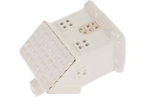 Zerodeko Mini Ceramic Houses Xmas Ceramic Village Xmas Farmhouse Decorations White