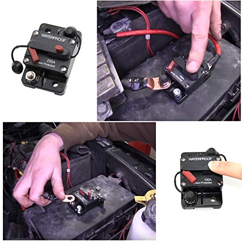 STETION 100 Amp Circuit Breaker Trolling with Manual Reset Car Marine Trolling Motors Boat ATV