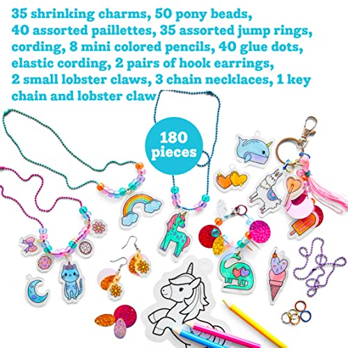 Kid Made Modern Jewelry Making Kit Shrink Art Charms 180 Piece