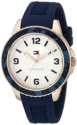 Tommy Hilfiger Women's 1781539 Everyday Sport Rose Gold-Tone Watch with Blue Band Tommy Hilfiger Women's 1781539 Everyday Sport Rose Gold-Tone Watch with Blue Band