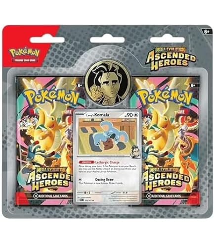 Pokemon TCG Trading Card Game Mega Evolutions Ascended Heroes 2 Packs, 1 Promo Card and one Coin (Erika's Tangela) : Toys & Games