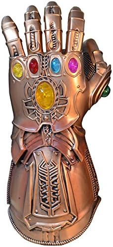 Zheng New Thanos Glove Costume Left Hand Gloves Infinity Latex Gauntlet V2