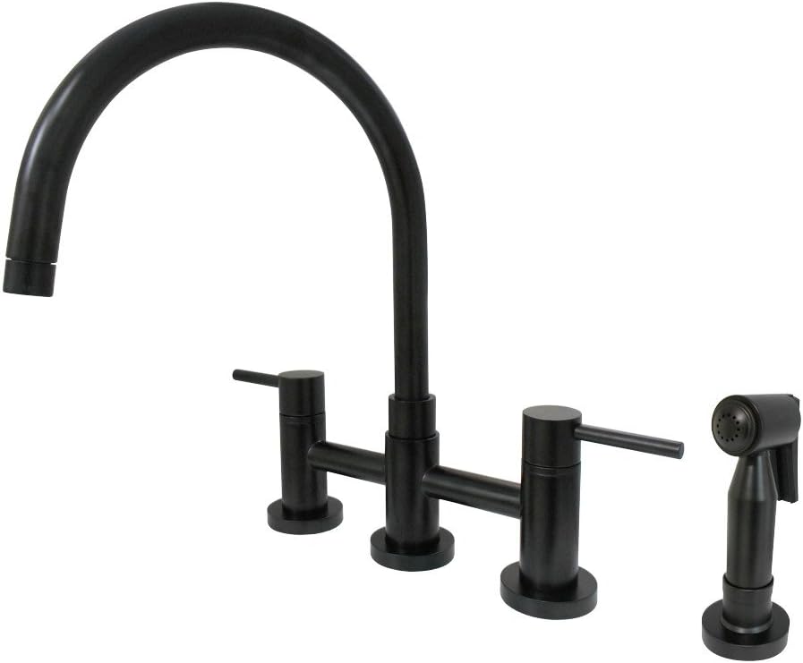 Kingston Brass Ks8275dlbs Concord 8 Inch Center Set Gooseneck