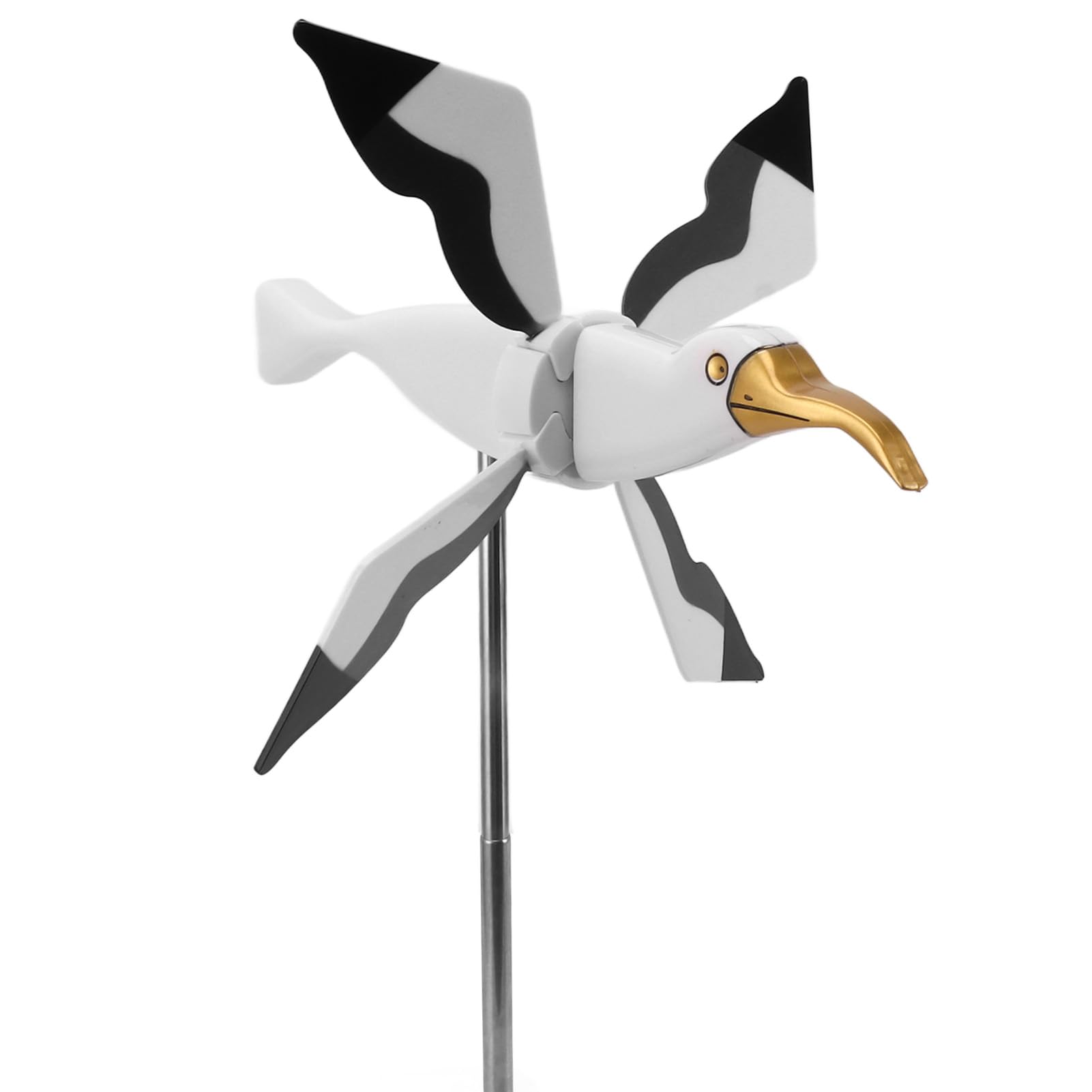 Fdit Flying Seagull Windmill, Garden Spinner Colorful Outdoor Wind Spinner Lawn Ornament Whirligig for Yard Decorations