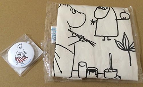 MOOMIN Goods Cotton bag Mom to live with Tove Jansson Exhibition limited Moomin eco bag Moomin mom painting + cans badge Moomin Mama set 100th anniversary Tove Exhibition Moomin