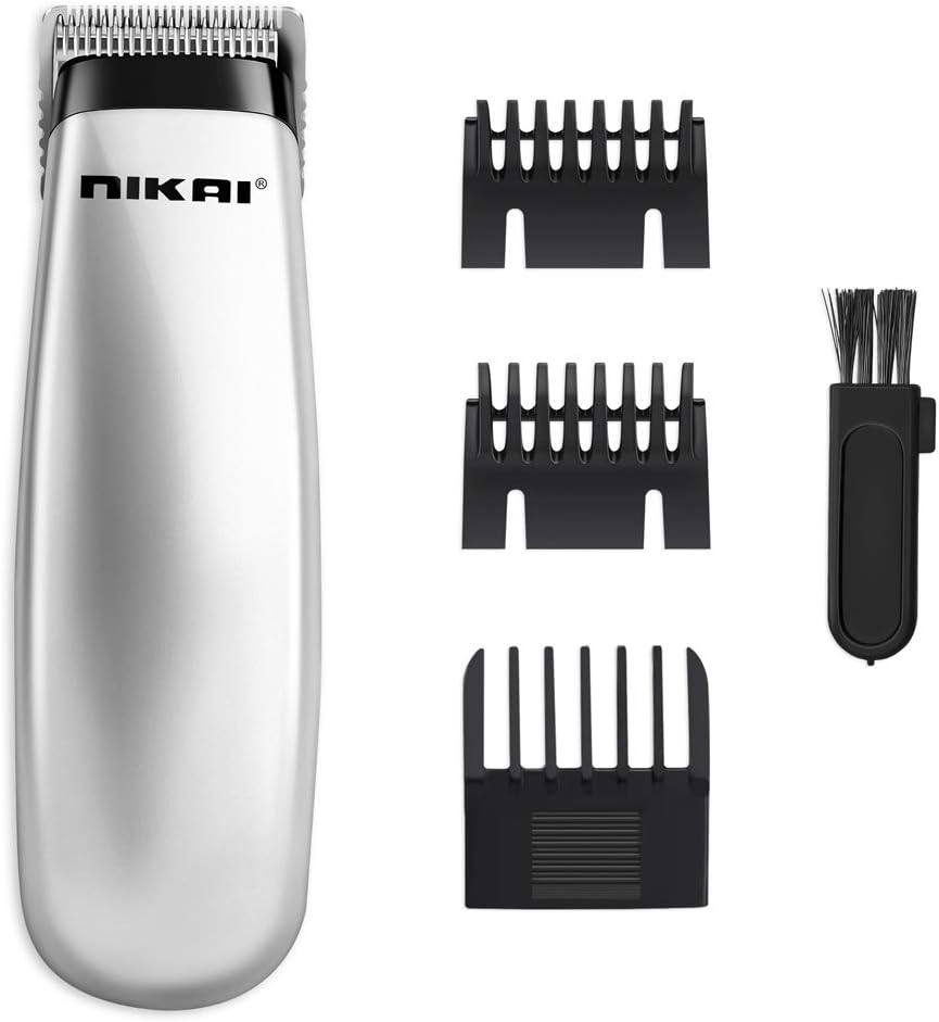 Electric Hair Clippers, Hair Trimmer Cordless Hair Clippers for Men, Women Battery Operated Haircut Kit Included 3 Combs (Silver)
