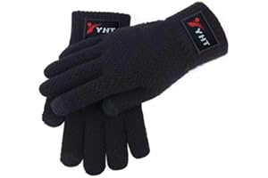 YHT Winter Gloves for Men Women,cold weather Warm touch screen knit Gloves with Thermal Soft Knit Lining running Driving