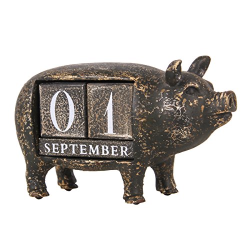 Piggy Wood & Resin Decorative Calendar - Image 6