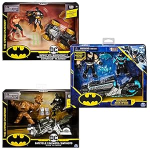 DC-Comics-BATMAN-Batcycle-Vehicle-Playset-with-10cm-action-figures-of-Batman-and-villain-different-variants DC Comics BATMAN Batcycle Vehicle with Exclusive BATMAN and CLAYFACE 4-Inch Action Figures (Styles Vary)