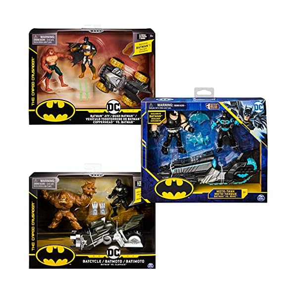 DC-Comics-BATMAN-Batcycle-Vehicle-Playset-with-10cm-action-figures-of-Batman-and-villain-different-variants DC Comics BATMAN Batcycle Vehicle with Exclusive BATMAN and CLAYFACE 4-Inch Action Figures (Styles Vary)