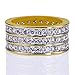 JINAO 18K Gold 10mm 3 Rows Eternity Wedding Engagement Band MICROPAVE CZ Iced Out Mens Ring (10)
