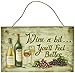 Beachcombers Wine A Bit You'Ll Feel Better Wall Vintage Plaque Sign Wall Decor Decoration 15.75
