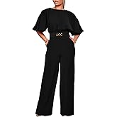 acelyn Elegant Jumpsuit for Women Dressy Sexy Plus Size Wide Leg Pant Suit One Piece Party Outfits