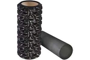 Foam Roller For Muscles Massage - 2 in 1 Trigger Point Back Exercise Roller, High Density Muscle Roller With Carry Bag For De