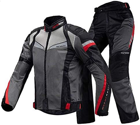 ANTLEP Motorcycle Jacket Mesh Waterproof Pants Set Breathable for Men Biker Riding Motocross Racing