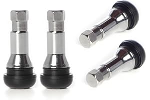 Circuit Performance Chrome Rubber Valve Stems TR413 30mm (Set of 4)