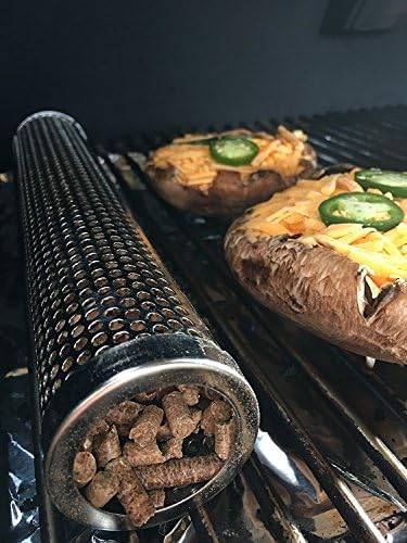 Pellet Smoke Tube Pro 12 inch by Smoker Buddies - Add smoke flavor to any gas, electric, charcoal, or pellet grills - Cold smoke cheese and meats