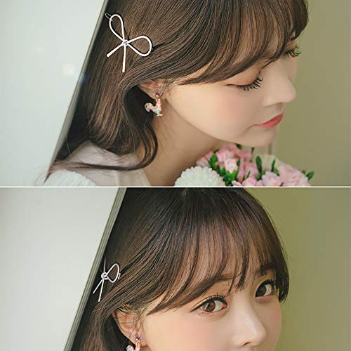 image for AFSTEE 12pcs Geometric Hair Clips Minimalist Dainty Gold Silver Hollow