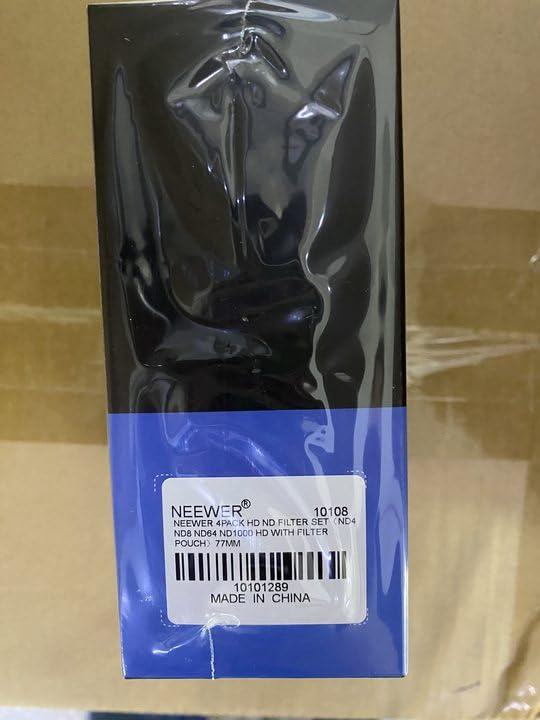 NEEWER 77mm Fixed ND Filter Kit ND1000 ND64 ND8 ND4 Neutral Density Filter Set Double Sided 30 Layer Nano Coatings/HD Optical Glass/ultra Slim/Water Repellent/Scratch Resistant/Waterproof Filter Pouch