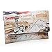 BMC Womens Textured PU Faux Leather Postage Stamp Design Print Flap Fashion Clutch Handbag - Lady Liberty