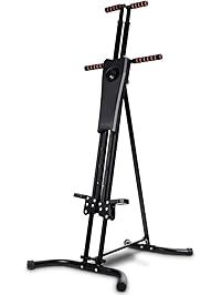 Goplus Vertical Climber Folding Stepper Climbing Exercise Machine w/Adjustable Height LCD Display Cardio Climbing System Home Gym